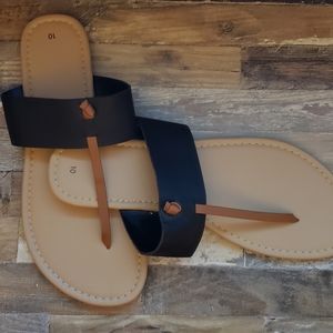 NWOT Black & Brown Sandals